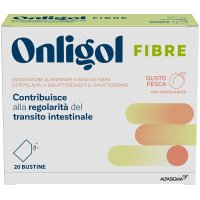 Onligol Fibre - Integratore a base di Psyllium per la regolarità del transito intestinale - Gusto Pesca - 20 buste