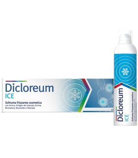 Dicloreum-ICE Schiuma Frizzante effetto freddo - Schiuma antidolorifica per piccoli traumi e contusioni - 150 ml