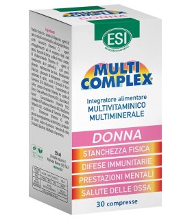 Esi Multicomplex Donna - Integratore multivitaminico e multiminerale per donne sotto i 50 anni - 30 compresse