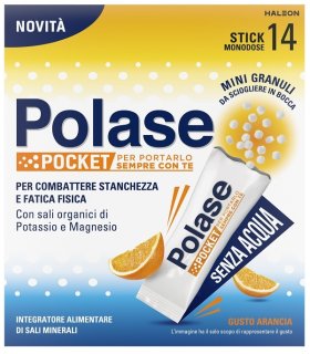 Polase Pocket - Integratore alimentare per stanchezza fisica - 14 stick 