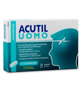 Acutil Uomo - Integratore alimentare per stanchezza fisica e mentale dell'uomo - 30 compresse