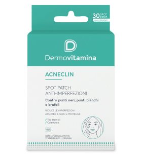 Dermovitamina Acneclin Patch Anti-Imperfezioni - Patch viso per brufoli, punti bianchi e neri - 30 patch 