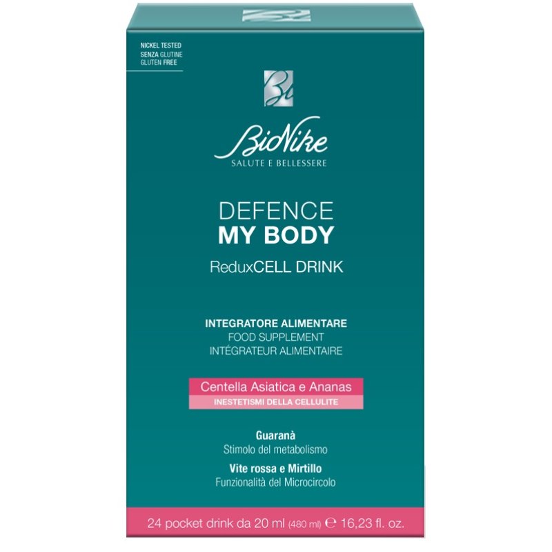 Bionike Defence My Body Reduxcell Drink - Integratore drenante e anti-cellulite - 24 pocket drink Bionike Defence My Body Reduxcell Drink - Integratore drenante e anti-cellulite - 24 pocket drink