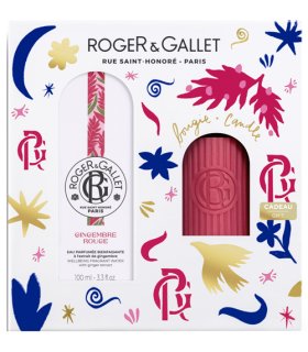 Roger & Gallet Cofanetto di Natale 2024 Gingembre Rouge - Acqua profumata + Candela profumata