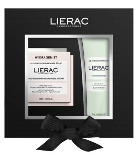 Lierac Cofanetto Natale 2024 Hydragenist Crema viso 50 ml + Maschera esfoliante 75 ml - Idea regalo idratante