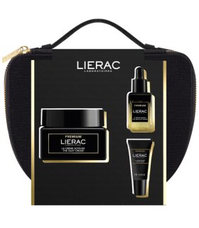 Lierac Trousse Natale 2024 Premium Soyeuse 50 ml + Siero Absolu 13 ml + La Crema Occhi 5 ml - Idea regalo antietà