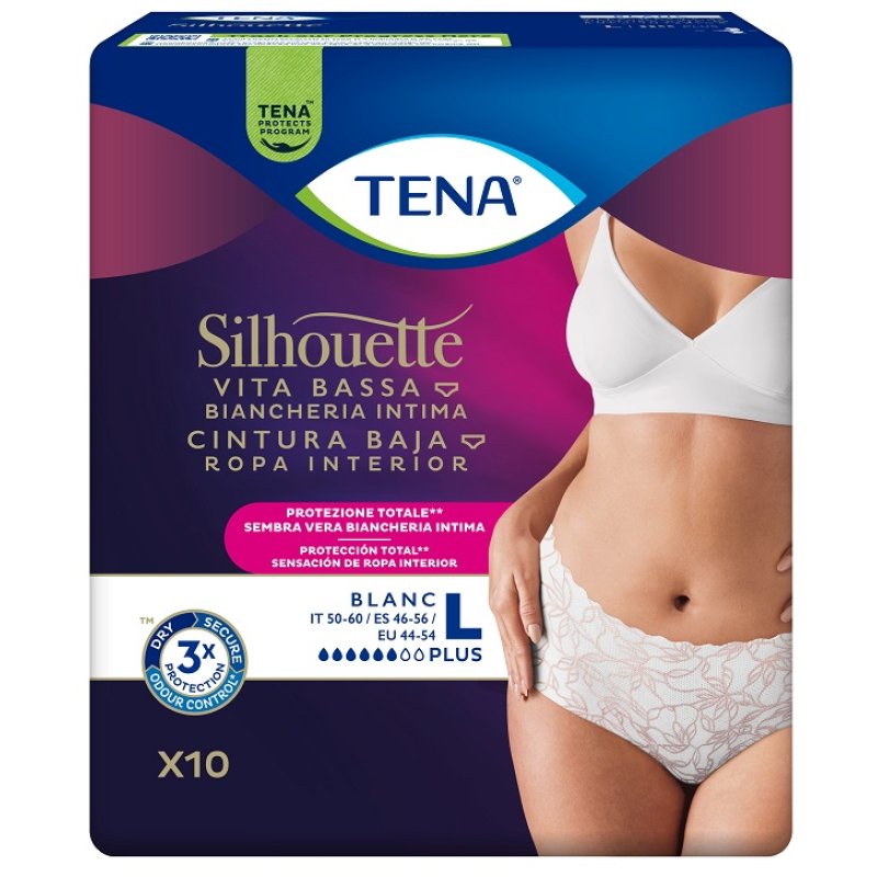 TENA SILHOUETTE White L 10pz TENA SILHOUETTE White L 10pz