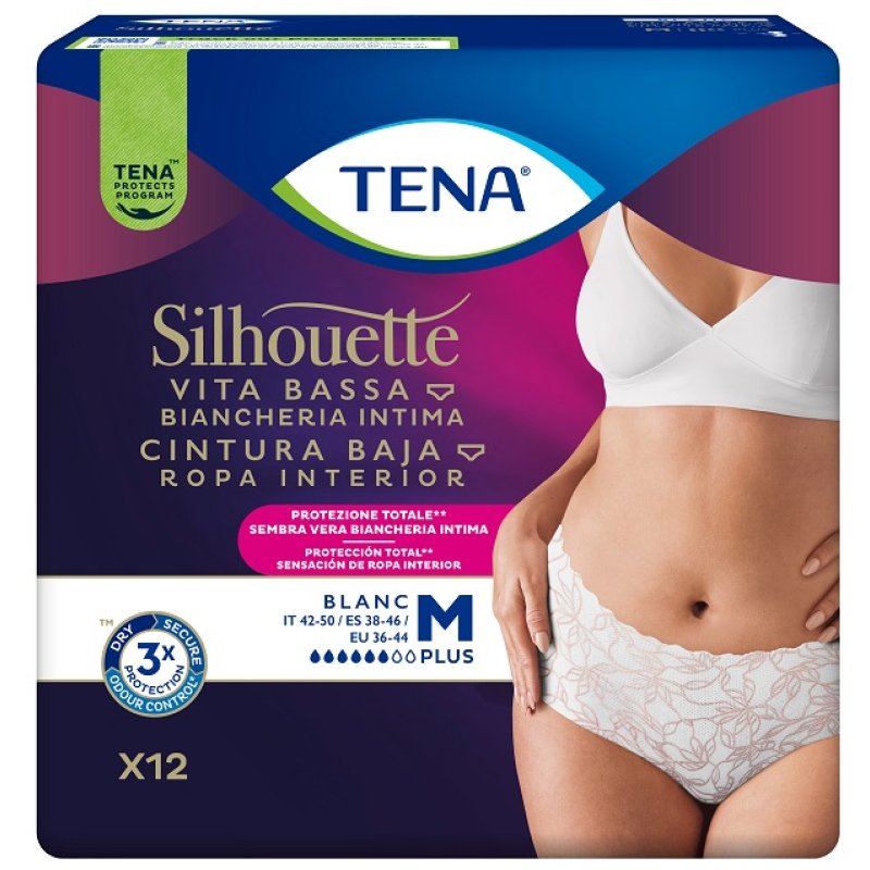 TENA SILHOUETTE White M 12pz TENA SILHOUETTE White M 12pz