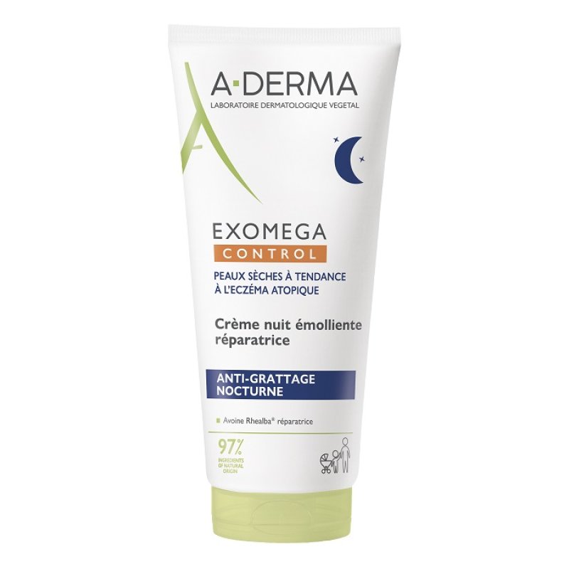 A-Derma Exomega Control Crema Notte - Crema ristrutturante per pelle secca a tendenza atopica - 200 ml A-Derma Exomega Control Crema Notte - Crema ristrutturante per pelle secca a tendenza atopica - 200 ml