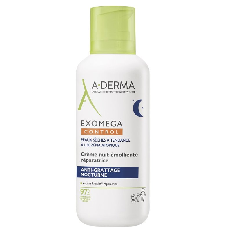 A-Derma Exomega Control Crema Notte - Crema ristrutturante per pelle secca a tendenza atopica - 400 ml A-Derma Exomega Control Crema Notte - Crema ristrutturante per pelle secca a tendenza atopica - 400 ml