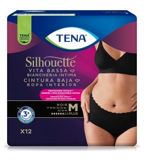 TENA SILHOUETTE Noir M VB 12pz