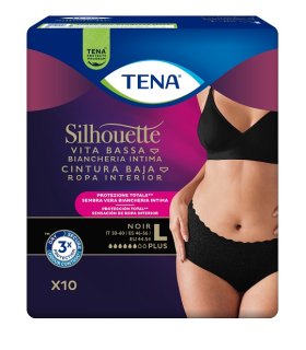 TENA SILHOUETTE Noir L VB 10pz