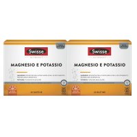 Swisse Magnesio e Potassio - Integratore per stanchezza - 20 + 20 buste - confezione doppia