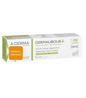 A-Derma Dermalibour+ Cica Crema Ristrutturante - Crema purificante per pelle irritata di tutta la famiglia - 50 ml - Offerta speciale