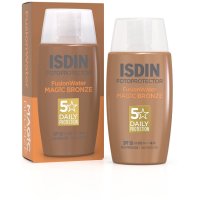 Isdin Fotoprotector Fusion Water Magic Bronze SPF50 - Protezione solare viso colorata ultra leggera - 50 ml