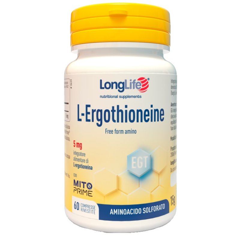 LONGLIFE L-ERGOTHIONEINE 60Cpr LONGLIFE L-ERGOTHIONEINE 60Cpr