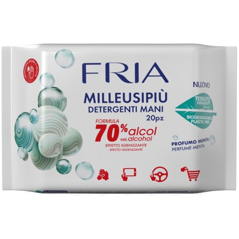 FRIA M/USI IGIENIZ 70% ALCOOL 20 P FRIA M/USI IGIENIZ 70% ALCOOL 20 P