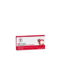 Laboratorio Farmacisti Preparatori Vit-C 500 - Integratore a base di Vitamina C - 20 compresse masticabili - Gusto Frutti di Bosco