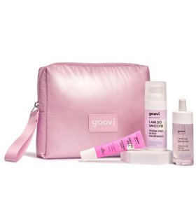 Goovi Cofanetto di Natale 2025 Idratante - Siero viso + Crema viso + Contorno occhi + Pochette
