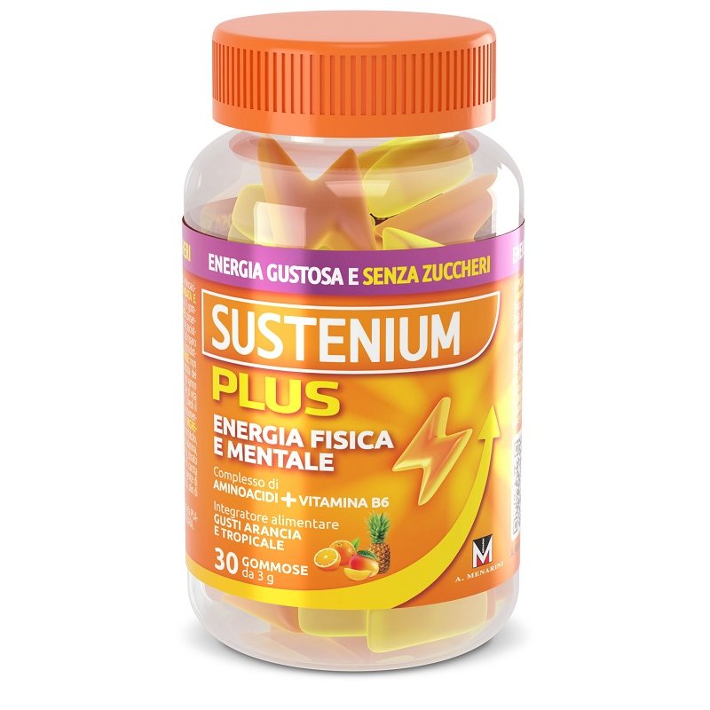 Sustenium Plus - Integratore alimentare energizzante - 30 gommose Sustenium Plus - Integratore alimentare energizzante - 30 gommose