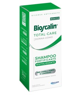 Bioscalin Total Care Shampoo Fortificante Rivitalizzante - Shampoo anti-caduta per capelli deboli - 200 ml - Nuova Formula