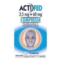 Actifed - Congestione nasale e raffreddore - 12 compresse 2,5mg+60mg