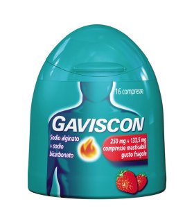 Gaviscon 16 Compresse Fragola 250+133,5mg