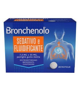 Bronchenolo Sedativo Fluidificante 20 Pastiglie per la Tosse
