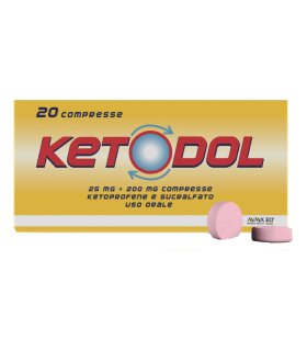 Ketodol 20 compresse 25mg+200mg RM