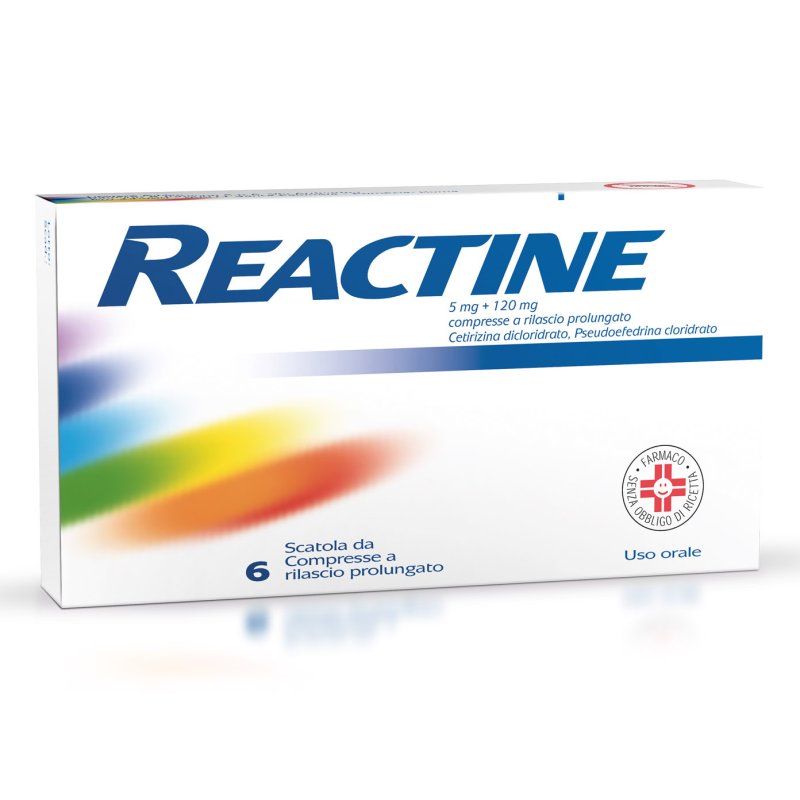 Reactine 6 compresse 5mg+120mg Rilascio Prolungato
