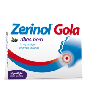 ZERINOL Gola 18 Pastiglie senza zucchero gusto Ribes