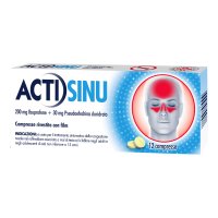 Actisinu - Adatte per il trattamento di sinusite, raffreddore e mal di testa - 12 compresse 200mg + 30mg