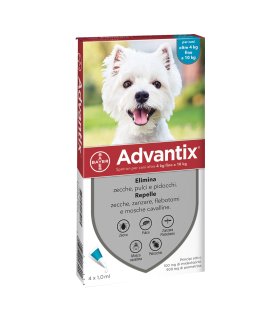 Advantix Spot-On per Cani da 4 a 10 Kg - Pipette antiparassitarie - 1 Pipetta monodose da 1 ml