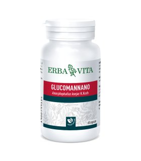 GLUCOMANNANO 60 Capsule Monoplanta 500 mg Integratore Alimentare ErbaVita