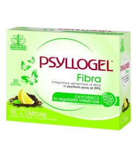 Psyllogel Fibra - Integratore per la regolarità intestinale - Gusto Tè al Limone - 20 bustine