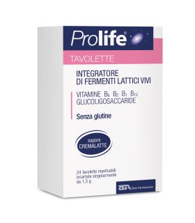 Prolife Tavolette - Integratore a base di fermenti lattici vivi - 24 tavolette masticabili