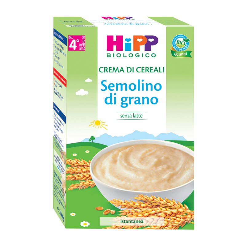 HiPP Pappa Lattea - Semolino di Grano in Pacco Scorta, 450 g