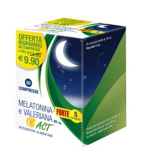 MELATONINA Act+ Forte 5 + Valeriana 60 Compresse