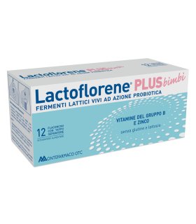 Lactoflorene PLUS bimbi - Integratore a base di fermenti lattici vivi - 12 flaconcini