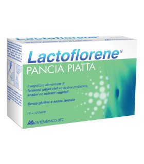 Lactoflorene PANCIA PIATTA - Integratore a base di fermenti lattici vivi - 10 buste