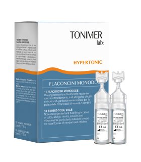 Tonimer Lab Hypertonic 18 Flaconcini Monodose Soluzione Ipertonica Sterile