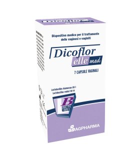 Dicoflor Elle Med - Dispositivo medico contro vaginosi e vaginiti - 7 capsule vaginali