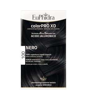 Euphidra ColorPro XD Colorazione Permanente Tinta Numero 100 - Tinta capelli colore nero 