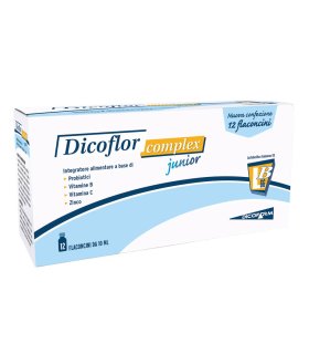 Dicoflor Complex Junior - Integratore per l'equilibrio della flora batterica intestinale - 12 flaconcini