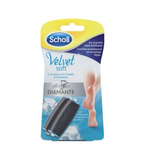Scholl Velvet Soft Ricarica 2 Testine Extra Esfolianti di Ricambio per Soft Roll Professional