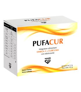 PUFACUR - Integratore a base di Omega 3 e Curcuma - 30 buste
