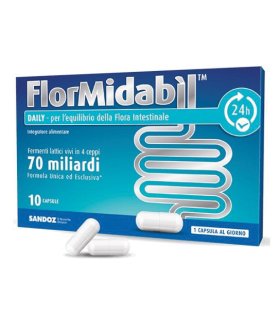FlorMidabil Daily - Integratore per l'equilibrio della flora intestinale - 10 capsule