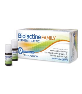 Biolactine Family - Integratore a base di fermenti lattici vivi - 14 flaconcini