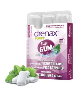 Drenax Forte Slim Gum - Integratore dimagrante per controllare il senso di fame - 9 gomme da masticare