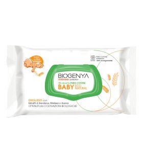 BIOGENYA Salviettine Baby Cotone Eco Natural 100% Biodegradabili 72pz